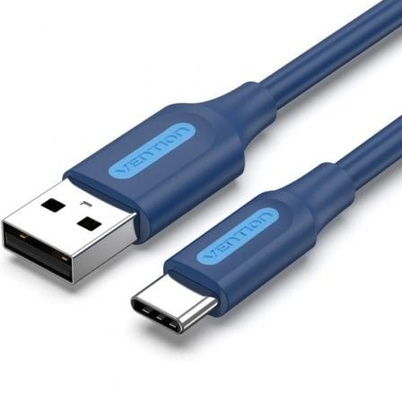 Cabo USB 2.0 Tipo-C Vention COKLF/ USB Tipo-C Macho - USB Macho/ Até 60W/ 480Mbps/ 1m/ Azul