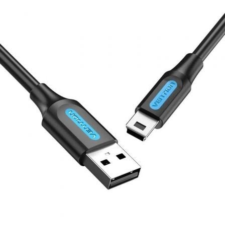 Cabo Vention USB 2.0 para Mini-USB 480Mbps 2A 3m Preto