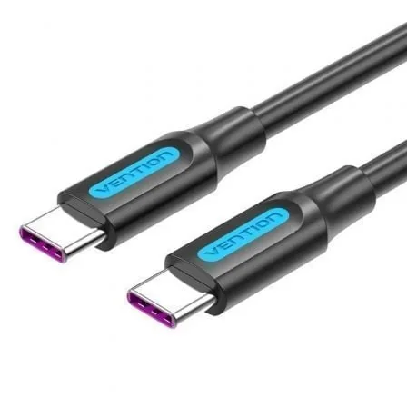 Cabo Vention COTB USB-C para USB-C USB 2.0 100W PD 5A 480Mbps 0.5m Preto