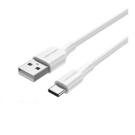 Cabo USB 2.0 Tipo-C Vention CTHWF/ USB Tipo-C Macho - USB Macho/ Até 60W/ 480Mbps/ 1m/ Branco