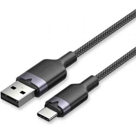 Cabo USB 2.0 Tipo-C Vention CTNBF/ USB Tipo-C Macho - USB Macho/ Até 60W/ 480Mbps/ 1m/ Preto