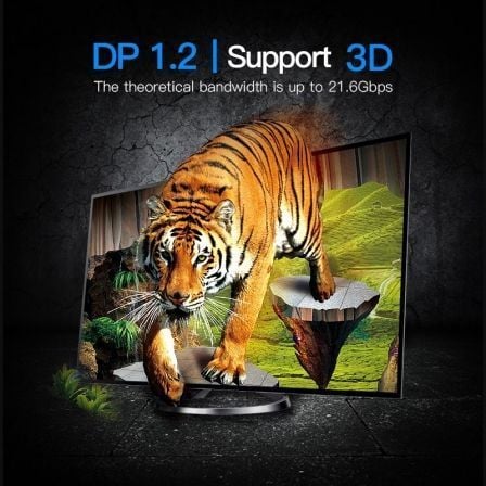 Cabo Vention Mini DisplayPort para DisplayPort HAA 4K 60Hz 3m Preto - Imagem 3