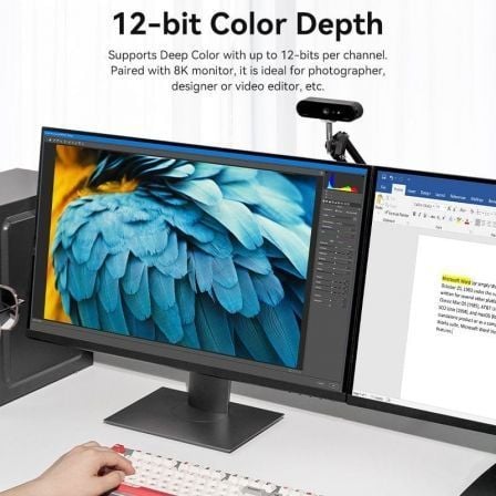 Cabo Conversor DisplayPort 1.4 8K Vention HCFLG/ DisplayPort Macho - Mini DisplayPort Macho/ 2m/ Preto e Azul - Imagem 4