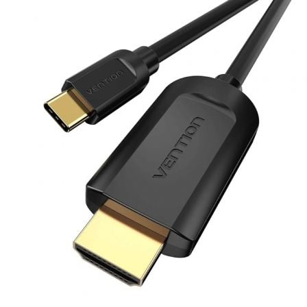 Cabo Conversor HDMI 1.4 4K Vention CGUBG/ USB Tipo-C Macho - HDMI Macho/ 1.5m/ Preto - Imagem 2