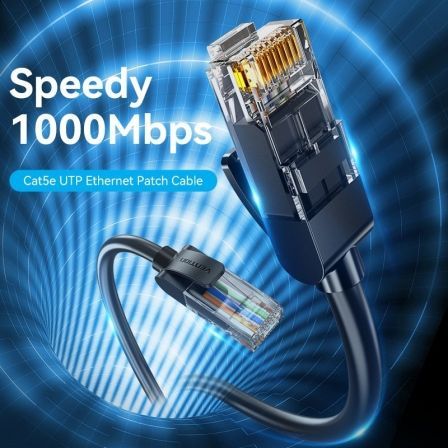 Cabo de Rede Vention IABBG Cat.5e UTP 1.5m 1000Mbps RJ45 Preto - Imagem 2