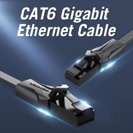 Cabo de Rede RJ45 UTP Vention IBABJ Cat.6/ 5m/ Preto - Imagem 2