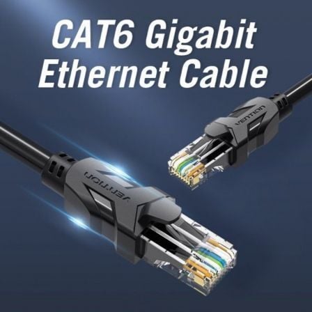 Cabo de Rede RJ45 UTP Vention IBEBV Cat.6/ 40m/ Preto - Imagem 2