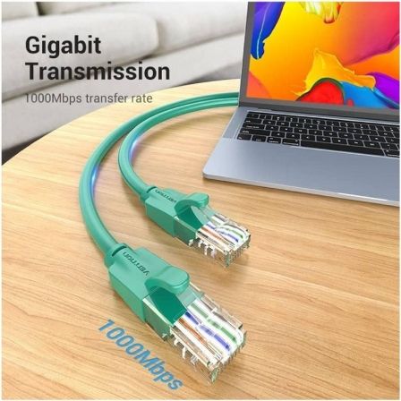 Cabo de Rede RJ45 UTP Vention IBEGH Cat.6/ 2m/ Verde - Imagem 2