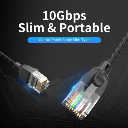 Cabo de Rede RJ45 UTP Vention IBIBD Cat.6A/ 50cm/ Preto - Imagem 2
