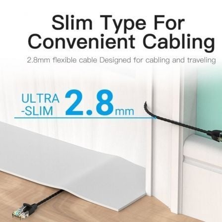 Cabo de Rede RJ45 UTP Vention IBIBD Cat.6A/ 50cm/ Preto - Imagem 4