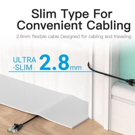 Cabo de Rede RJ45 UTP Vention IBIBH Cat.6A/ 2m/ Preto - Imagem 4