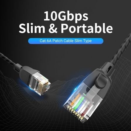Cable de Rede RJ45 UTP Vention IBIBI Cat.6A/ 3m/ Preto - Imagem 2