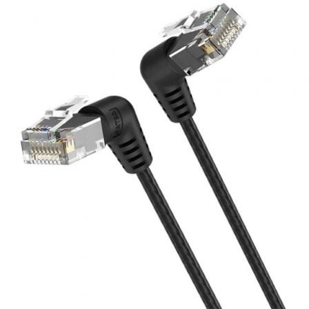 Cabo de Rede RJ45 UTP Vention IBOBF Cat.6A/ 1m/ Cabeça Rotativa 360º/ Preto