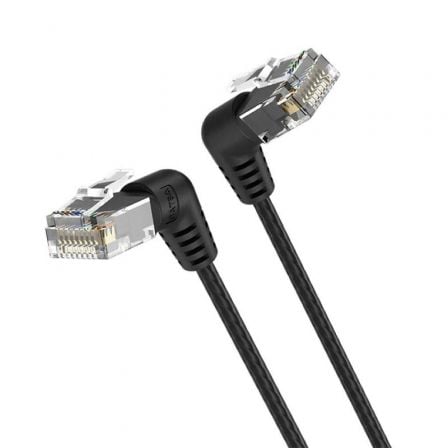 Cabo de Rede RJ45 UTP Vention IBOBG Cat.6A/ 1.5m/ Cabeça Rotativa 360º/ Preto