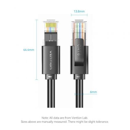 Cabo de Rede RJ45 UTP Vention IBRBJ Cat.6/ 5m/ Preto - Imagem 4
