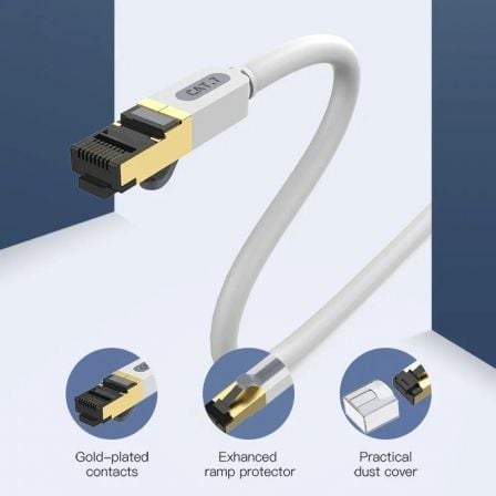Cabo de Rede RJ45 SFTP Vention ICDHF Cat.7/ 1m/ Cinzento - Imagem 2