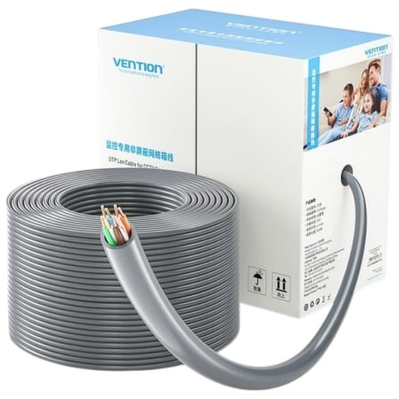 Bobina de Cabo de Rede Vention IJCH305 Cat5e UTP 305m 25AWG Cinzento
