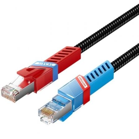 Cabo de Rede RJ45 SFTP Vention IKJBF Cat.8/ Gaming/ 1m/ Preto
