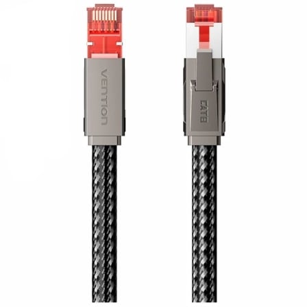 Cabo de Rede Vention IKMHF Cat.8 SFTP 40Gbps 2000MHz 26AWG 1m Cinzento