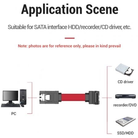 Cabo SATA Vention KDDRD/ SATA Fêmea - SATA Fêmea/ 50cm/ Vermelho - Imagem 2