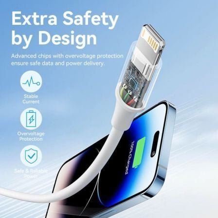 Cabo USB 2.0 Lightning Vention LAIWF/ USB Macho - Lightning Macho/ 480Mbps/ 1m/ Branco - Imagem 5