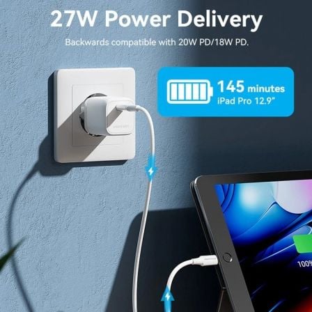 Cabo USB 2.0 Tipo-C Lightning Vention LAJWF/ USB Tipo-C Macho - Lightning Macho/ Até 27W/ 480Mbps/ 1m/ Branco - Imagem 5