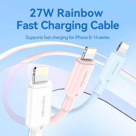 Cabo USB 2.0 Tipo-C Lightning Vention LAKPH/ USB Tipo-C Macho - Lightning Macho/ Até 27W/ 480Mbps/ 2m/ Rosa - Imagem 2