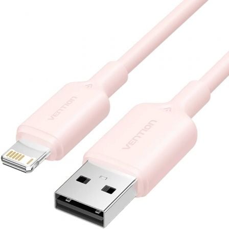 Cabo USB 2.0 Lightning Vention LAMPH/ USB Macho - Lightning Macho/ 480Mbps/ 2m/ Rosa