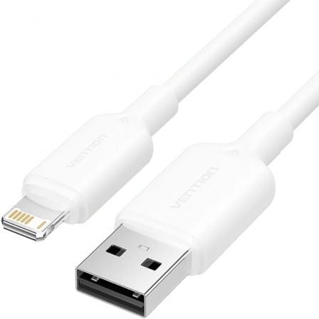 Cabo USB 2.0 Lightning Vention LAMWH/ USB Macho - Lightning Macho/ 480Mbps/ 2m/ Branco