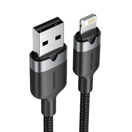 Cabo USB Lightning Vention LANBF/ USB Macho - Lightning Macho/ 480Mbps/ 1m/ Preto - Imagem 2