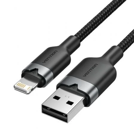 Cabo USB Lightning Vention LANBH 2.4A 480Mbps 2m Preto