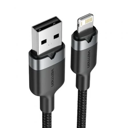Cabo USB Lightning Vention LANBH 2.4A 480Mbps 2m Preto - Imagem 2
