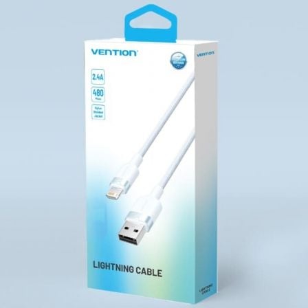 Cabo USB Lightning Vention LANWH/ USB Macho - Lightning Macho/ 480Mbps/ 2m/ Branco - Imagem 4