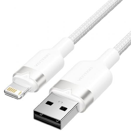 Cabo USB Lightning Vention LANWH/ USB Macho - Lightning Macho/ 480Mbps/ 2m/ Branco