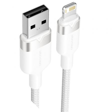 Cabo USB Lightning Vention LANWH/ USB Macho - Lightning Macho/ 480Mbps/ 2m/ Branco - Imagem 2