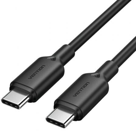 Cabo USB 2.0 Tipo-C 3A Vention TRCBH/ USB Tipo-C Macho - USB Tipo-C Macho/ Até 60W/ 480Mbps/ 2m/ Preto