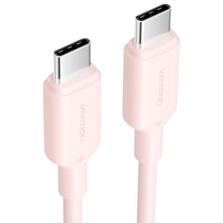 Cabo USB 2.0 Tipo-C 3A Vention TRCPF/ USB Tipo-C Macho - USB Tipo-C Macho/ Até 60W/ 480Mbps/ 1m/ Rosa - Imagem 2