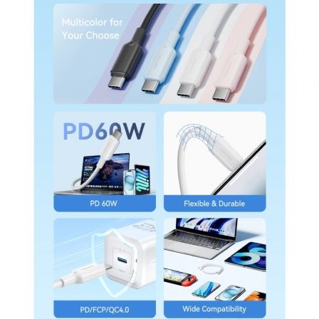 Cabo Vention USB-C para USB-C TRCPH 60W 3A 480Mbps 2m Rosa - Imagem 3