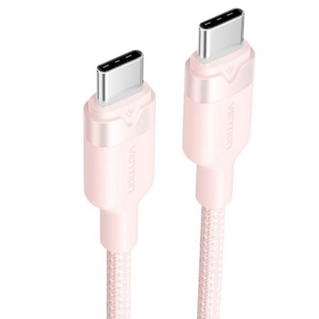 Cabo USB 2.0 Tipo-C 3A Vention TRDPF/ USB Tipo-C Macho - USB Tipo-C Macho/ Até 60W/ 480Mbps/ 1m/ Rosa - Imagem 2