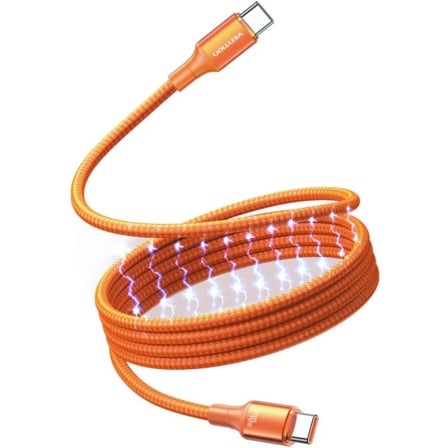 Cabo Magnético Vention TSAOG USB-C para USB-C 240W 5A 480Mbps 1.5m Laranja
