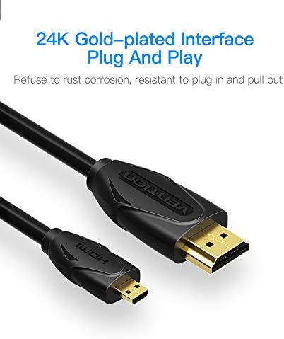 Cabo HDMI Vention VAA-D03-B100/ HDMI Macho - Micro HDMI Macho/ 1m/ Preto - Imagem 12