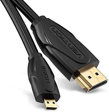 Cabo HDMI Vention VAA-D03-B100/ HDMI Macho - Micro HDMI Macho/ 1m/ Preto