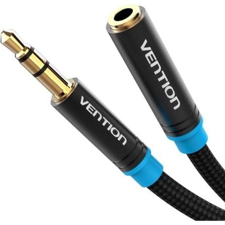 Cabo Estéreo Vention VAB-B06-B200-M/ Jack 3.5 Macho - Jack 3.5 Fêmea/ 2m/ Preto - Imagem 2