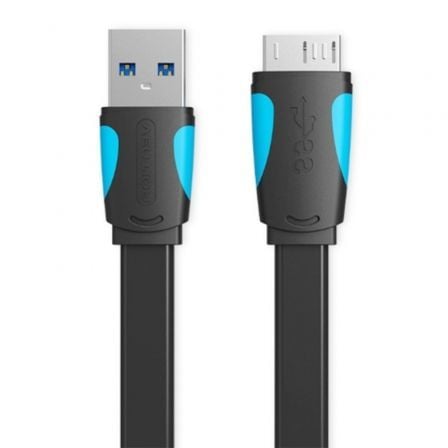 Cabo USB 3.0 Vention VAS-A12-B050/ MicroUSB Macho - USB Macho/ 10W/ 5Gbps/ 50cm/ Azul e Preto - Imagem 2