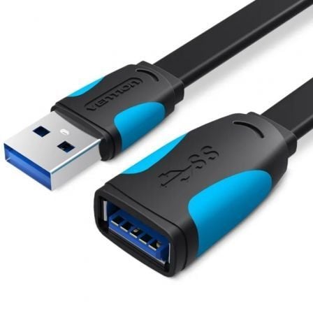 Cabo Extensor USB 3.0 Vention VAS-A13-B050/ USB Macho - USB Fêmea/ 5Gbps/ 50cm/ Preto e Azul