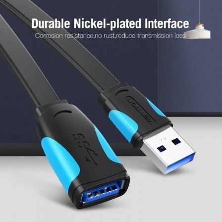 Cabo de Extensão USB 3.0 Vention VAS-A13-B150/ USB Macho - USB Fêmea/ 5Gbps/ 1.5m/ Preto e Azul - Imagem 2