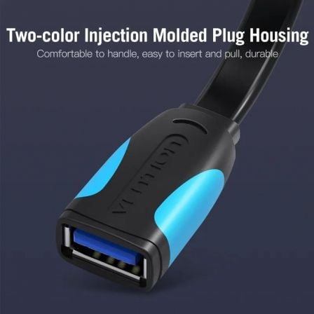 Cabo de Extensão USB 3.0 Vention VAS-A13-B150/ USB Macho - USB Fêmea/ 5Gbps/ 1.5m/ Preto e Azul - Imagem 3