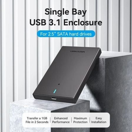 Câmara Externa para Disco Rígido de 2.5" Vention KPBB0/ USB 3.1/ Sem parafusos - Imagem 2