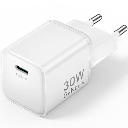 Carregador de Parede GaN Vention FCIW0-EU USB-C 30W Branco