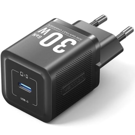 Carregador de Parede Vention FEZ GaN 30W USB-C Preto